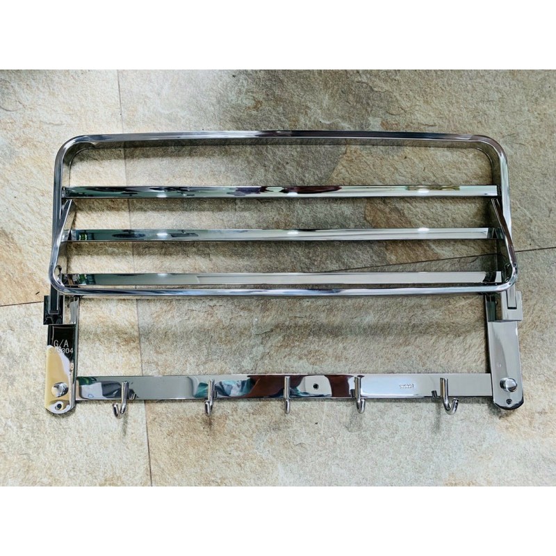 Vắt khăn cao cấp inox 304 chân đặc, nang vuông(kèm miếng dán không phải khoan tường) | BigBuy360 - bigbuy360.vn