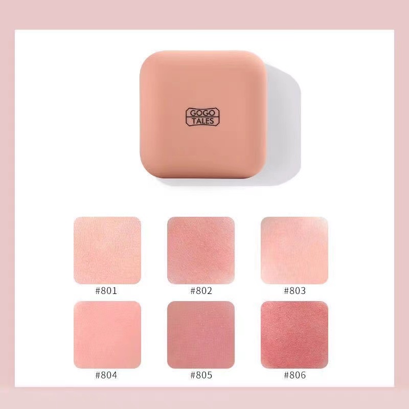 Phấn má hồng GOGO TALES tông lì và ngọc trai tự nhiên trang điểm tông nude