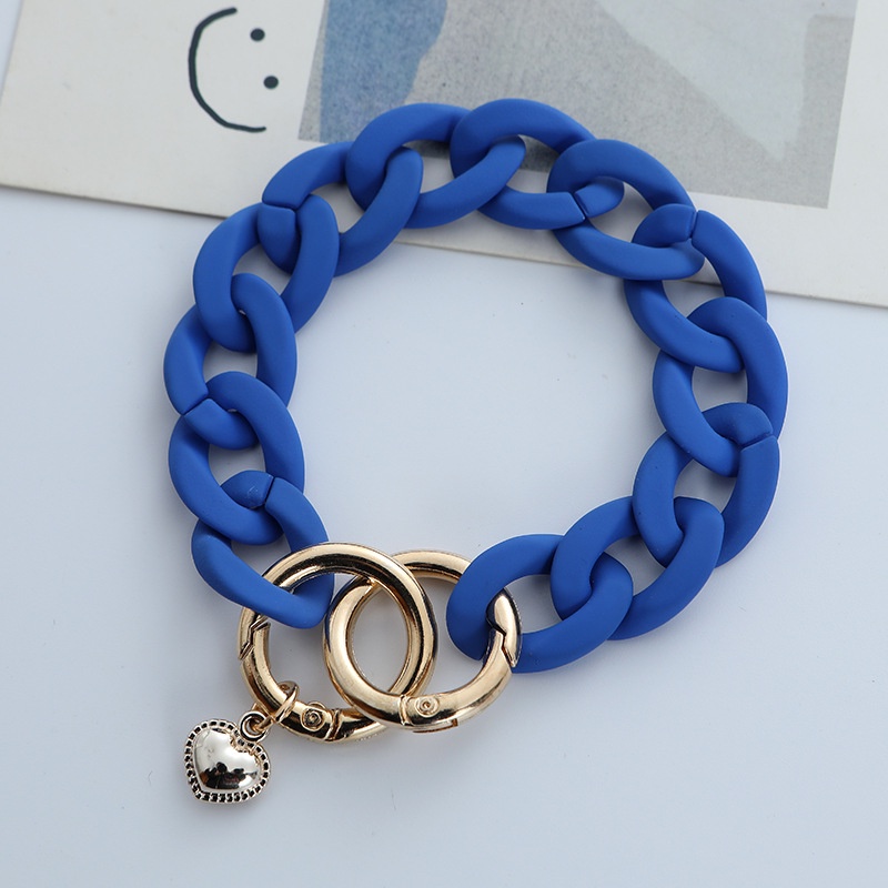 Móc Khóa Túi Xách Bằng acrylic Nhám Màu Xanh Dương Phong Cách Âu Mỹ Phổ Biến