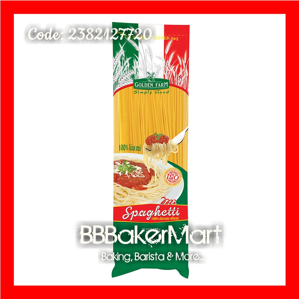 Mì SPAGHETTI hiệu GOLDEN FARM túi ZIPPER - Gói 500gr