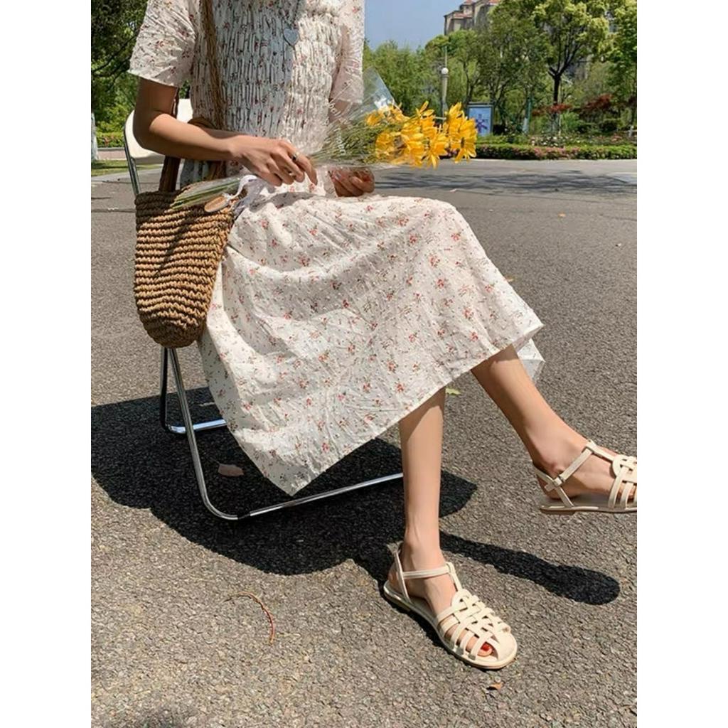 [ BÃO GIÁ-CHÁY ĐƠN] Dép xăng đan quai đan bằng da mềm mại thời trang