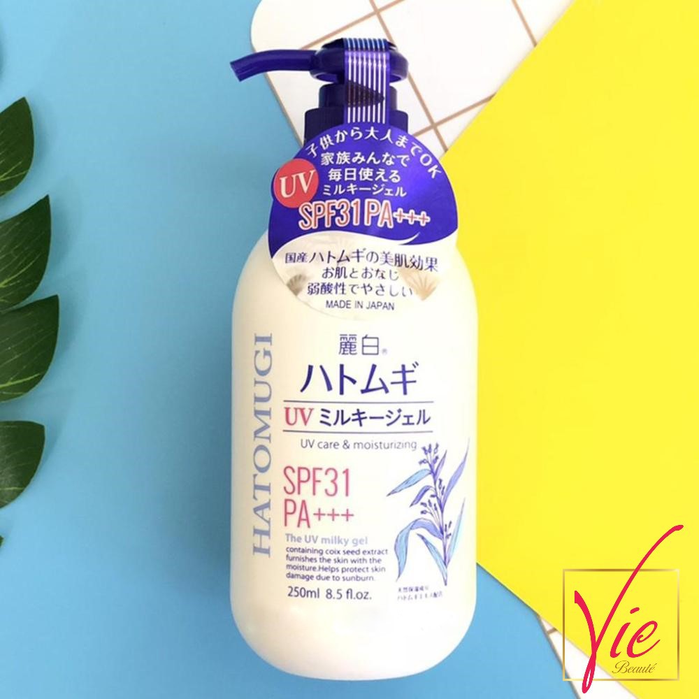 Lotion HATOMUGI chống nắng, dưỡng da body mềm mịn - Hatomugi Lotion SPF31 PA+++ [Nội Địa Nhật]