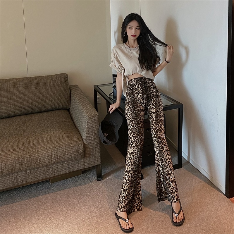 Thời Trang Quần Dài Lưng Cao Hoạ Tiết Da Báo Phong Cách Retro | BigBuy360 - bigbuy360.vn