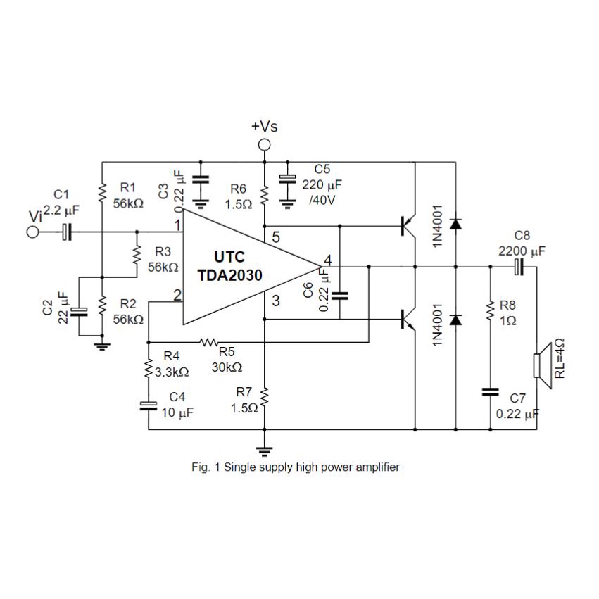 IC Công suất âm thanh TDA2030 / TO-220B / 14w mono Amplifier / Linh Kiện Điện Tử
