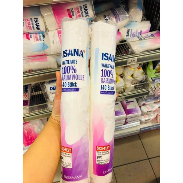 Bông tẩy trang ISANA Đức