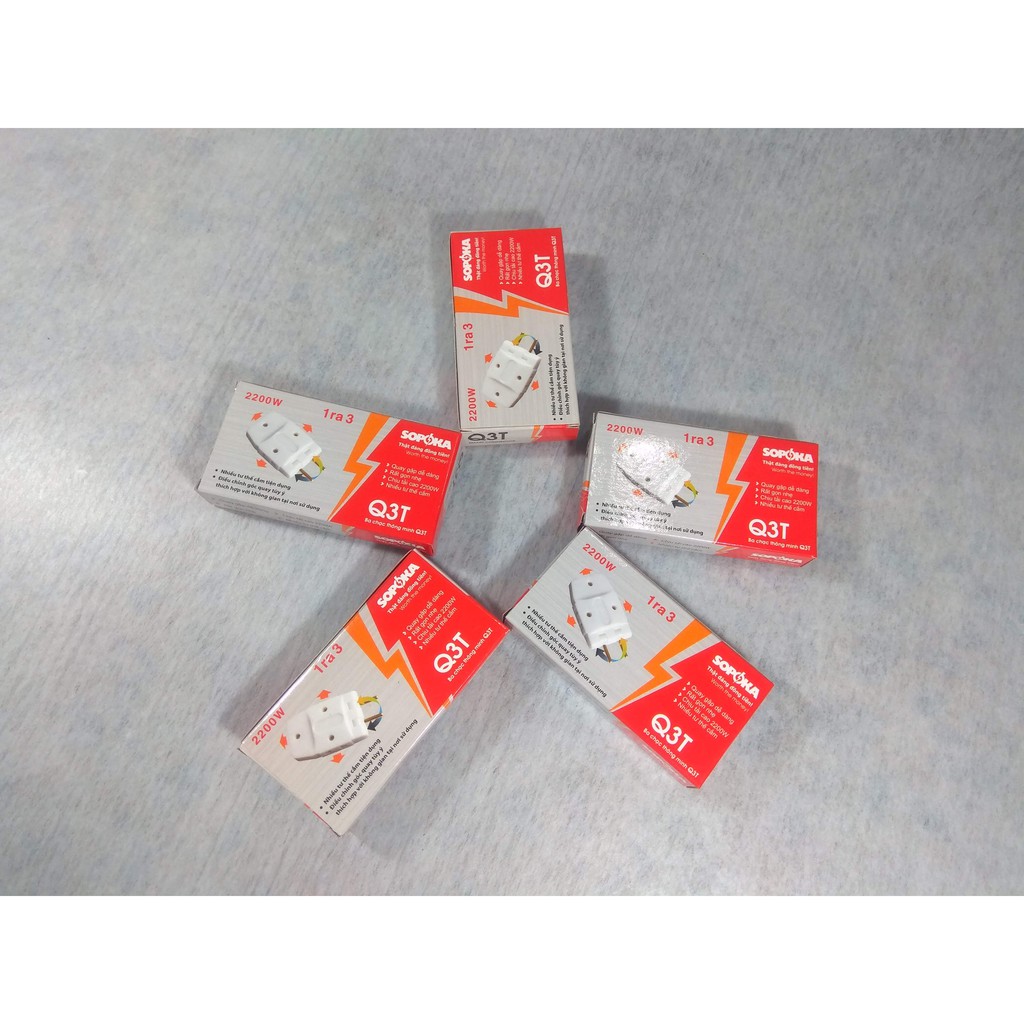 Phích cắm chia 3/5 ngả Q3T/Q5T SOPOKA