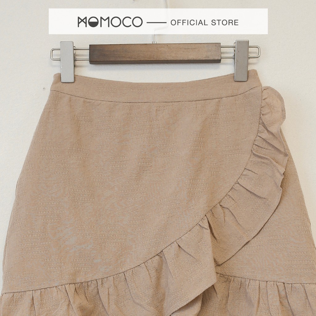 Chân Váy Mini Xòe MOMOCO Vạt Chéo Gấu Bèo Kiểu Dáng Trẻ Trung M2393