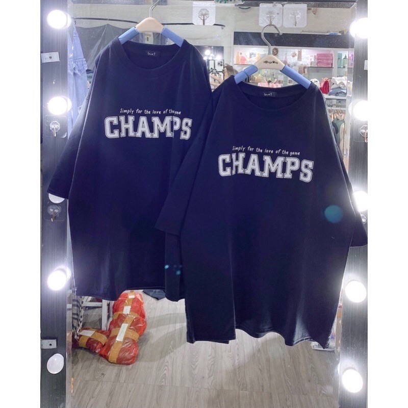 Áo thun From rộng tay lỡ CHAMPS nam nữ unisex