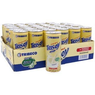 [TK MỚI GIẢM 25K NHẬP
GTDEC182727] Thùng Sữa đậu nành Trisoy Tribeco 30 lon × 240ml