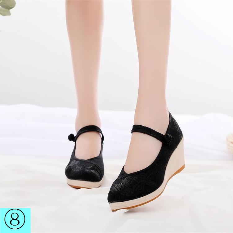 Giày Búp Bê Đế Xuồng Thêu Họa Tiết Phong Cách Trung Hoa Cổ Điển Thời Trang Mùa Hè Cho Nữ