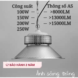 Đèn LED pha xưởng công nghiệp ánh sáng nhà máy đèn chùm chiếu sáng kho trần công suất  100W-150W-200W-250W siêu sáng