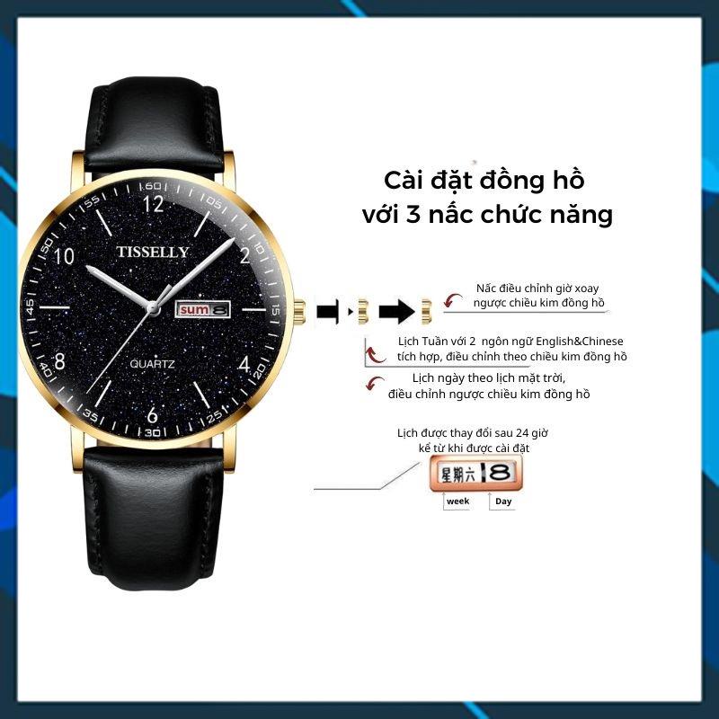 Đồng Hồ Nam Đẹp HW TISSELLY T078 chính Hãng Cao Cấp chống Nước - Cơ Cấu Thạch Anh HIWATCH | BigBuy360 - bigbuy360.vn