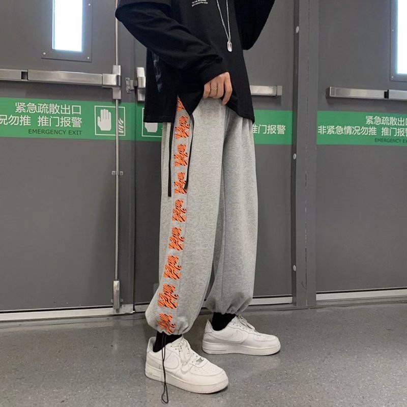 Quần ống rộng phong cách hip hop thời trang đường phố Hàn Quốc cho nam 【M-5XL】