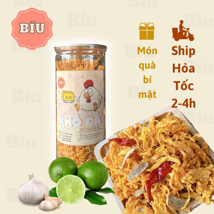 Khô Gà Bơ Tỏi 300g BíuShop đồ ăn vặt ngon ngon zai zai số 1 Hà Nội