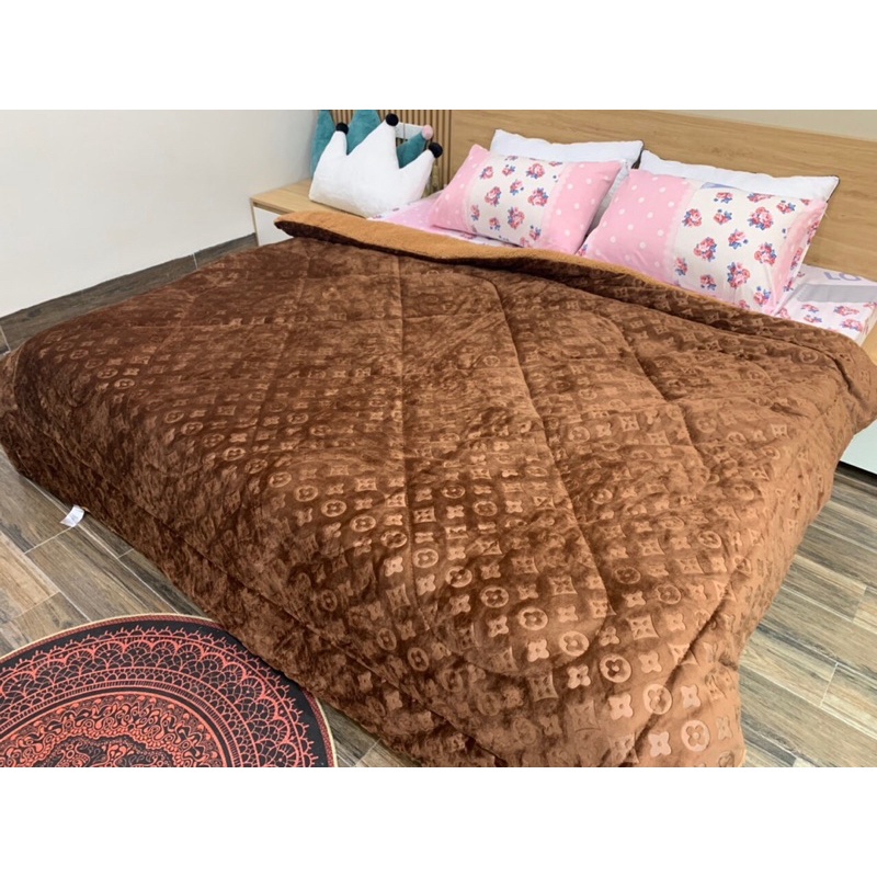 [MÃ GIẢM 10% đơn từ 50K] [3.5KG] Chăn lông cừu thương hiệu siêu dày siêu ấm - Chăn đại hàn