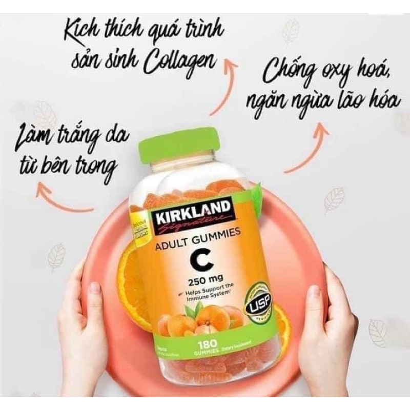Bill Mỹ - Kẹo dẻo bổ sung Vitamin C 250mg hộp 180 viên KirKland