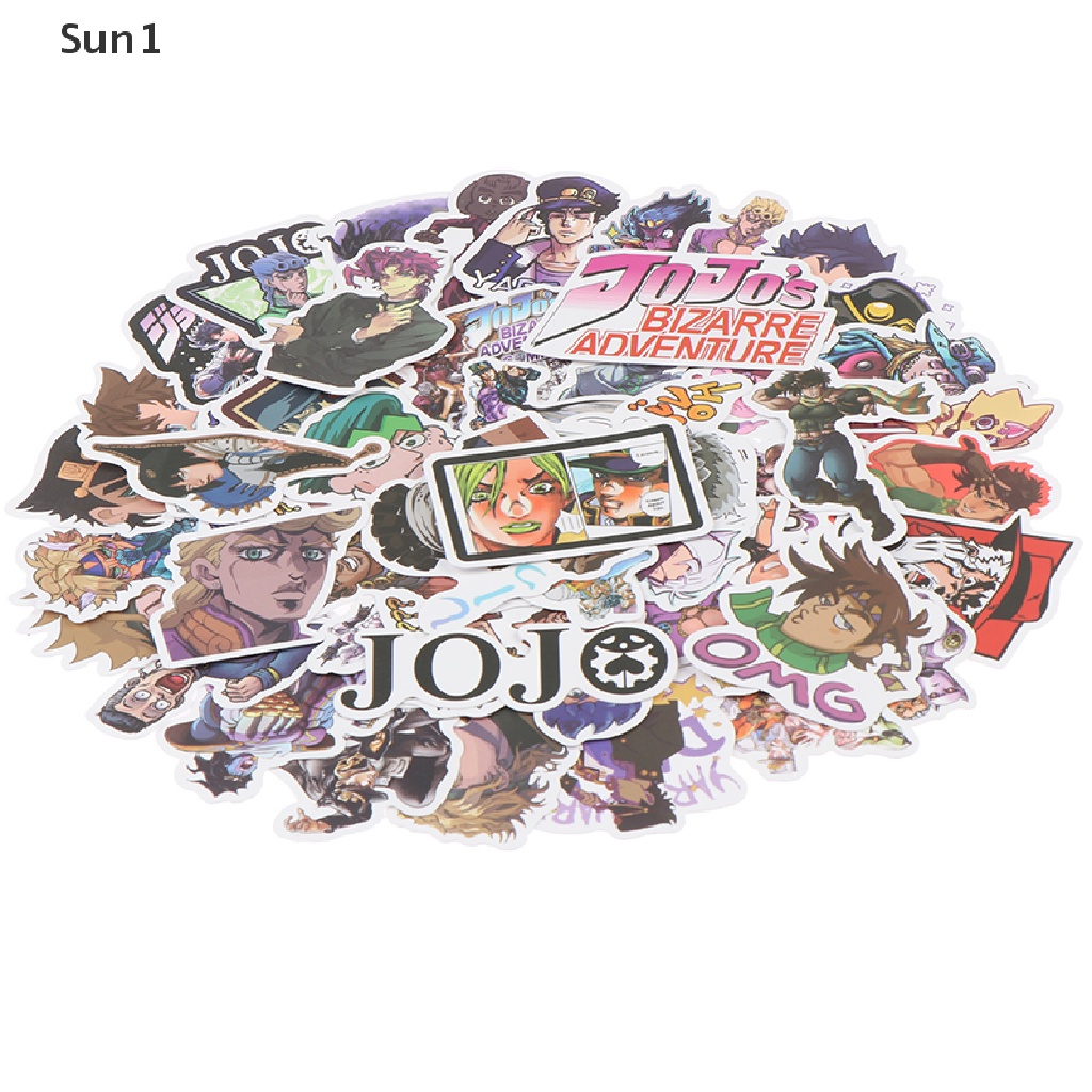 Bộ 50 Miếng Dán Jojos Bizzare Adventure Cho Ván Trượt / laptop