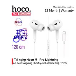 ⚡NowShip⚡ Tai Nghe Hay Hoco M1 Pro Dây 1.2 m Cổng Lightning cho IPhone 6 6s 7 8 Plus X XR Xs Max 11 Pro Max ... IPad