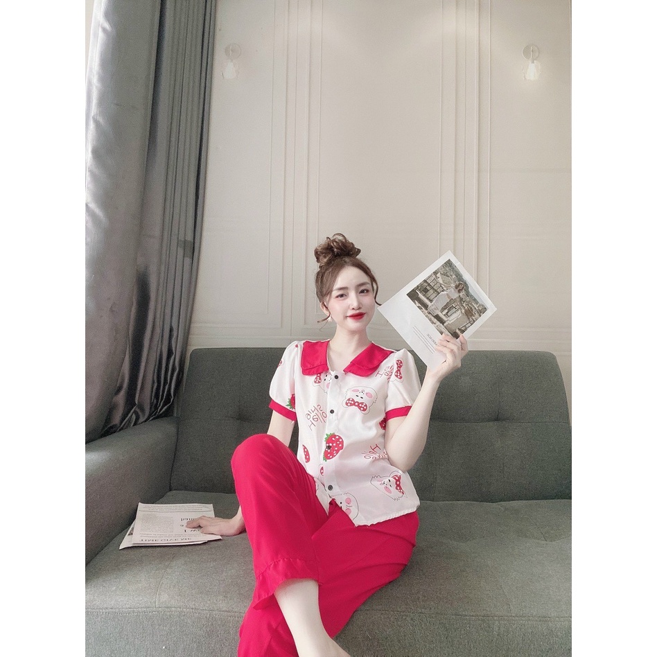 Đồ bộ tiểu thư mặc nhà kate lụa mềm mịn CARY
