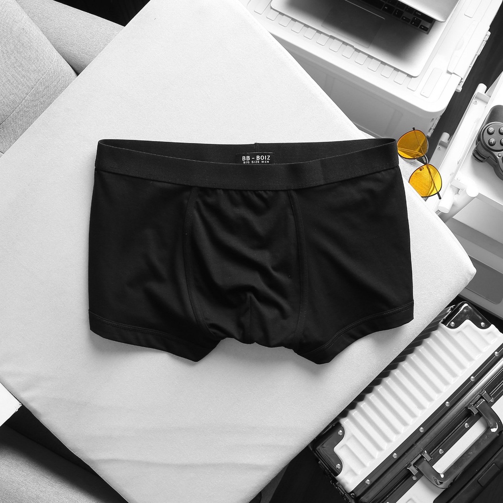 Quần lót boxer nam độ co dãn đàn hồi cực tốt bigsize quần lót nam thun cotton 4 chiều đủ màu - 80-140kg