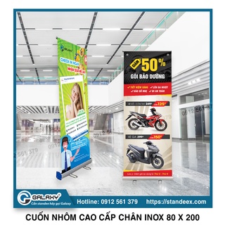 Standee cuốn, giá cuốn, chân cuốn cuộn hình ảnh các loại chuyên dùng cho quảng cáo