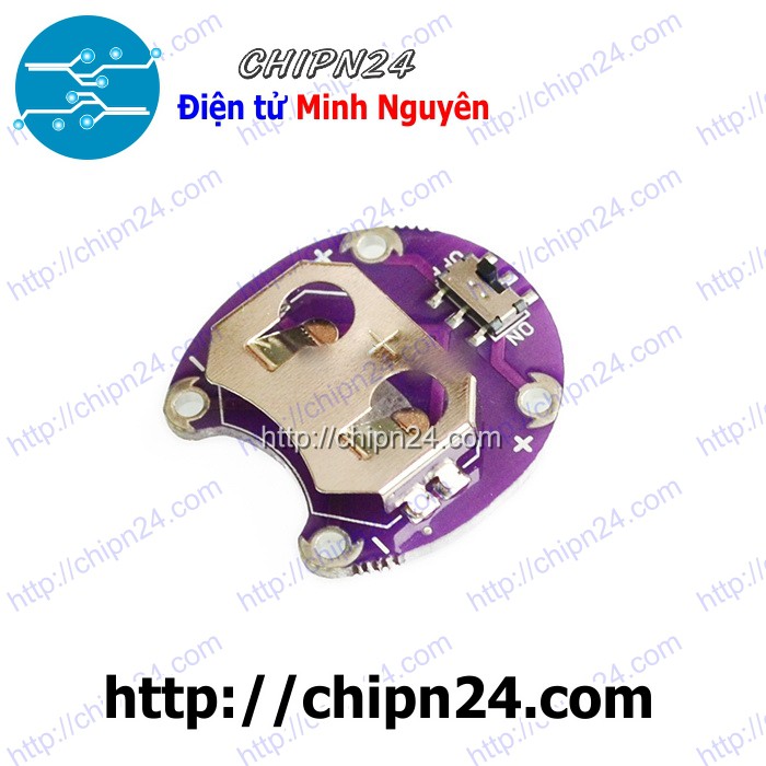 [2 CÁI] Đế Pin CR2032 có công tắc hàn mạch