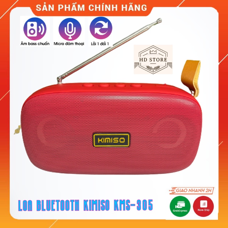 Loa Bluetooth KIMISO KMS-305 . Tích Hợp 2 Loa Bass, Kèm Anten, Đèn LED Hiển Thị, Dễ Dàng Sử Dụng. Bảo Hành 12 Tháng