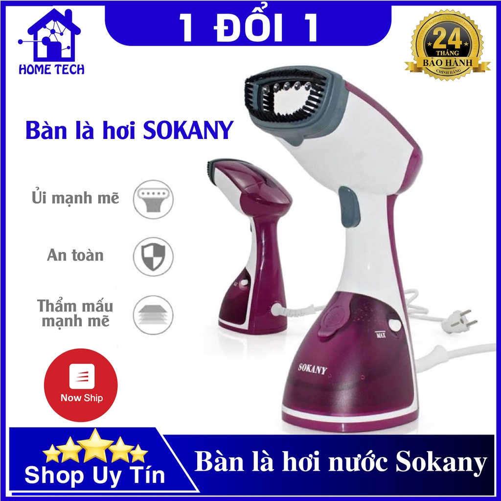 [Mã ELHADEV giảm 4% đơn 300K] Bàn Là Hơi Cầm Tay Sokany AJ-2205 Là Phẳng, Khử Mùi, Diệt Vi Khuẩn, Công suất 1200W