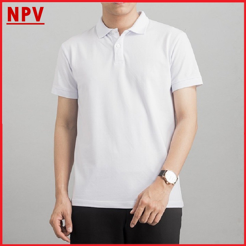 Áo thun nam polo cổ bẻ NPV ngắn tay, áo phông nam vải coton không nhăn nhiều màu | WebRaoVat - webraovat.net.vn