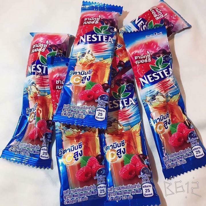 01 gói lẻ Nestea dâu rừng Thái Lan siêu hot mát lạnh giải nhiệt mùa hè