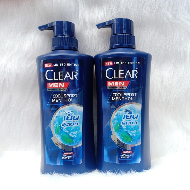 Dầu gội Clear Men Clear Bạc Hà Thái Lan mẫu mới 450ml 480ml