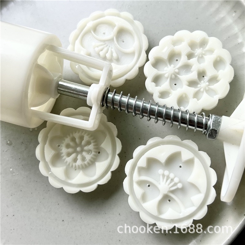Khuôn trung thu lò xo 4 mặt 50g 2022 (MS8)