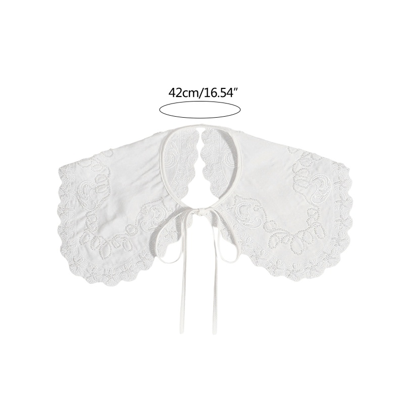 Khăn Choàng Cổ Thêu Hoa Đính Hạt Có Thể Tháo Rời Phong Cách Hàn Quốc Cho Nữ