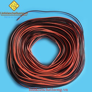 100 mét Dây điện đôi 22AWG tiết diện 0.32mm đen đỏ