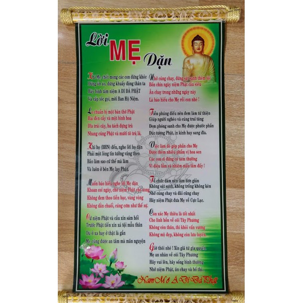 TRANH LỜI MẸ DẶN TREO TƯỜNG 40x60 cm