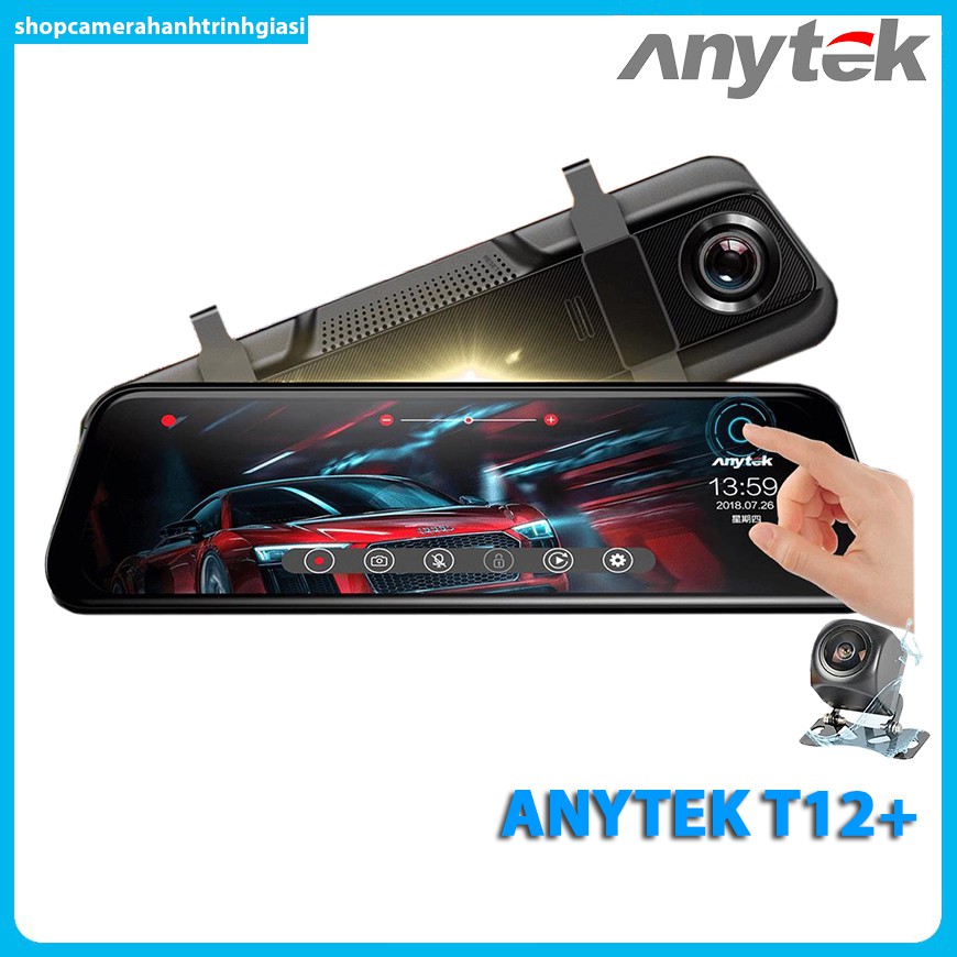 Camera Hành Trình Gương D10 Màn 9,7 inch Full HD/Camera Hành Trình Gương Anytek T12+ Màn 9,7 inch Full HD