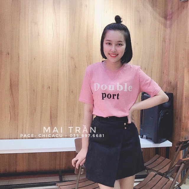 ♨️Áo phông hồng chữ‼️