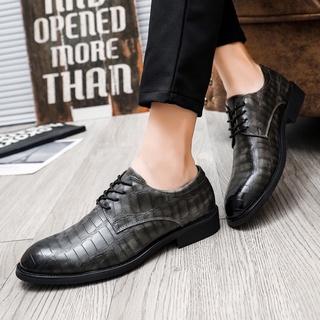 Giày Da Xám Công Sở Cho Nam, Cỡ 38-47