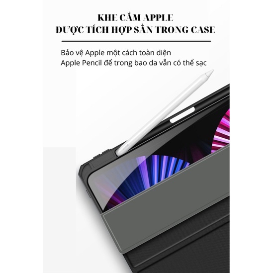 Bao da DUX DUCIS cho IPad Pro 11 inch 2020 / 2021/ M1 / Gen 7/8/9 / 10.9 inch / Mini 6 (TOBY SERIES) - Mặt lưng trong