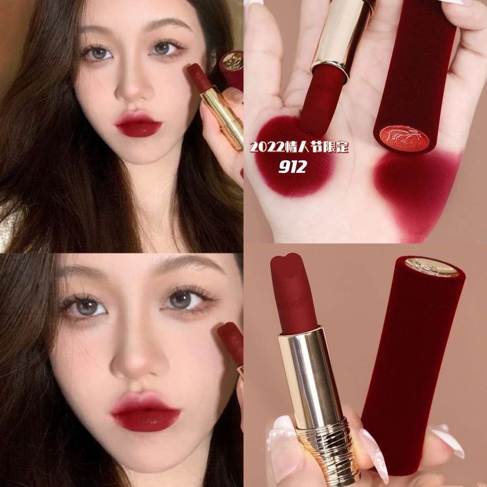 LANCOME Son Môi Nhung Màu Đỏ 2022 912 121 Tiện Lợi Dành Cho Phái Nữ