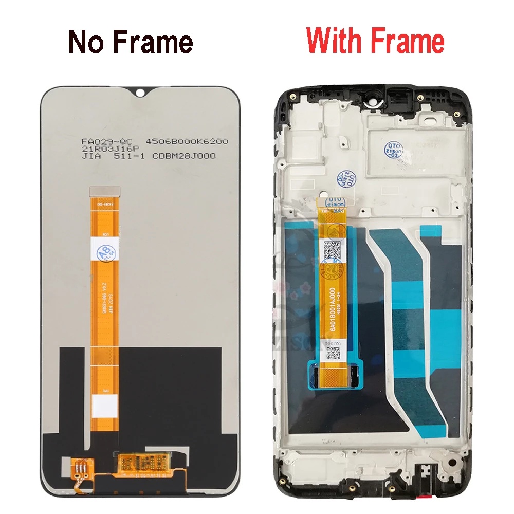 Màn hình LCD gốc dành cho OPPO Realme 5 5S 5i RMX1911 RMX1925 RMX2030 Màn hình có lắp ráp màn hình cảm ứng với thay thế khung đã được kiểm tra 100%