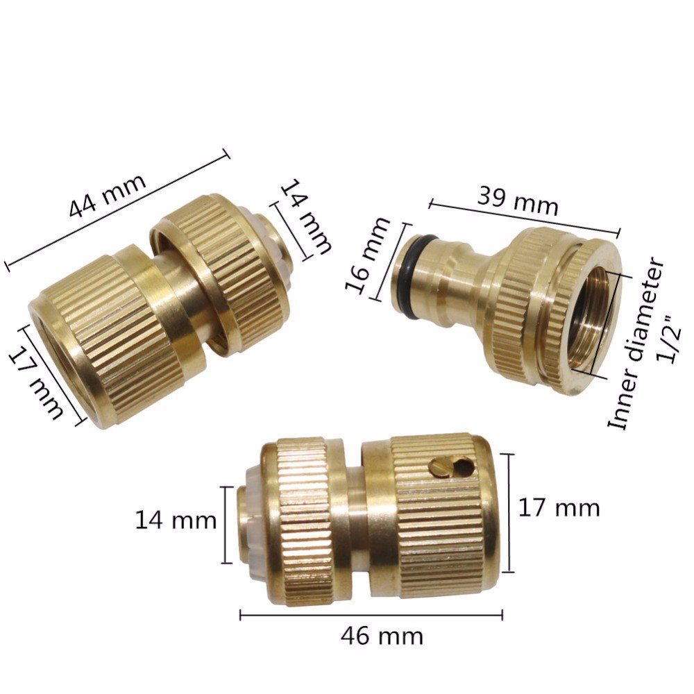 1 Đầu Nối Ống Nước Rửa Xe Hơi & Tưới Cây Bằng Đồng Thau