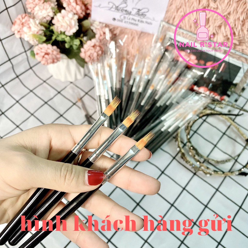 Cọ xước Nail, Cọ Xước ombre - cọ vuốt Nail, cọ omber dùng loang màu vẽ móng chuyên dụng cho dân làm móng NAIL R’STAR
