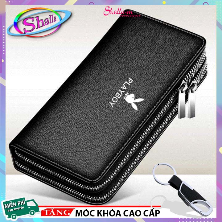 Ví dài cầm tay nam nữ Thỏ trắng L1 Shalla Tặng móc khóa cao cấp
