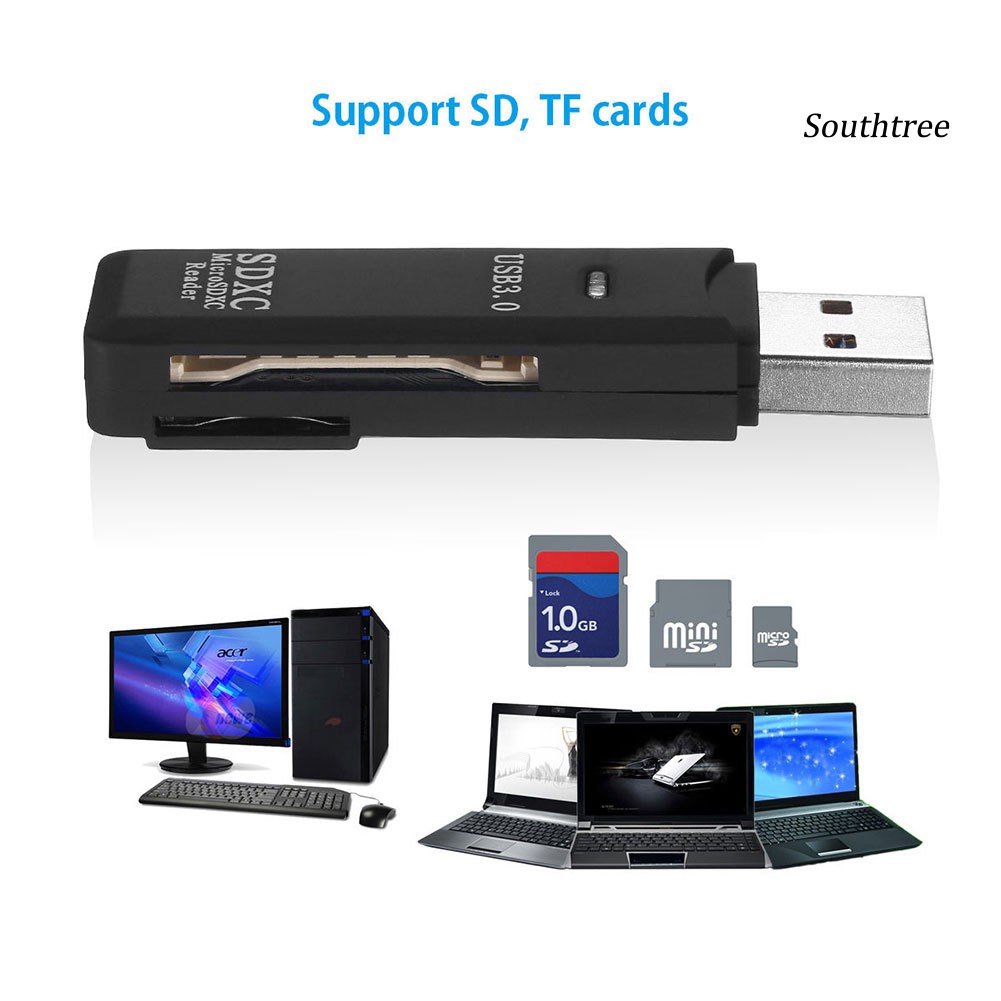 Đầu Đọc Thẻ Nhớ Usb 3.0 2 Trong 1