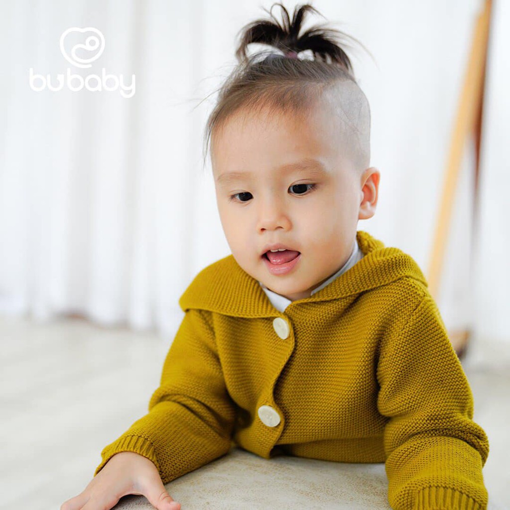 [CHÍNH HÃNG] Áo khoác len cao cấp có mũ tai gấu trẻ em BU