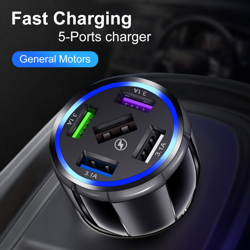 Củ sạc trên ô tô nhiều cổng USB thích hợp cho điện thoại máy tính bảng Apple