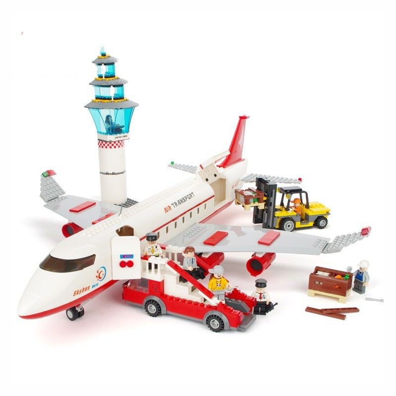 Đồ chơi xếp hình lắp ráp kiểu Lego máy bay (856 mảnh ghép) Gudi 8913