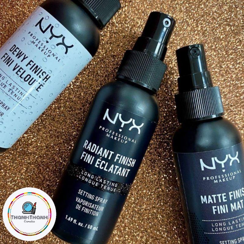 [HÀNG MỸ] XỊT KHÓA NỀN GIỮ LỚP TRANG ĐIỂM NYX DEWY / MATTE / RADIANT FINISH SETTING SPRAY