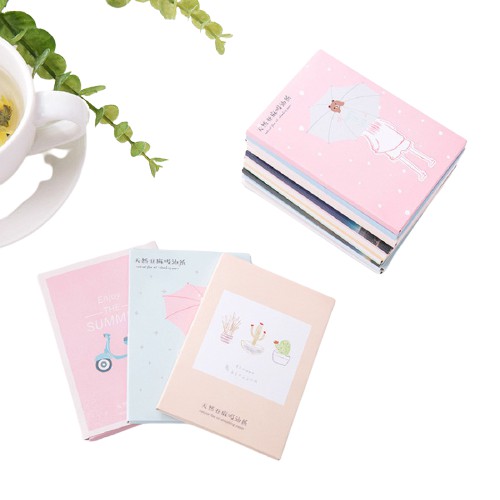 50 miếng giấy thấm dầu kt 10x7cm phù hợp cho mọi loại da | BigBuy360 - bigbuy360.vn